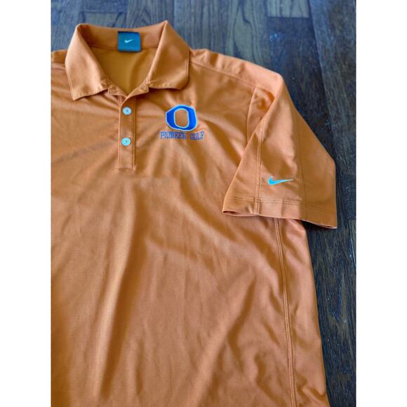 Nike Golf Men’s M Medium Dri-Fit Polyester  O Pioner Golf Logo Orange - Picture 7 of 8